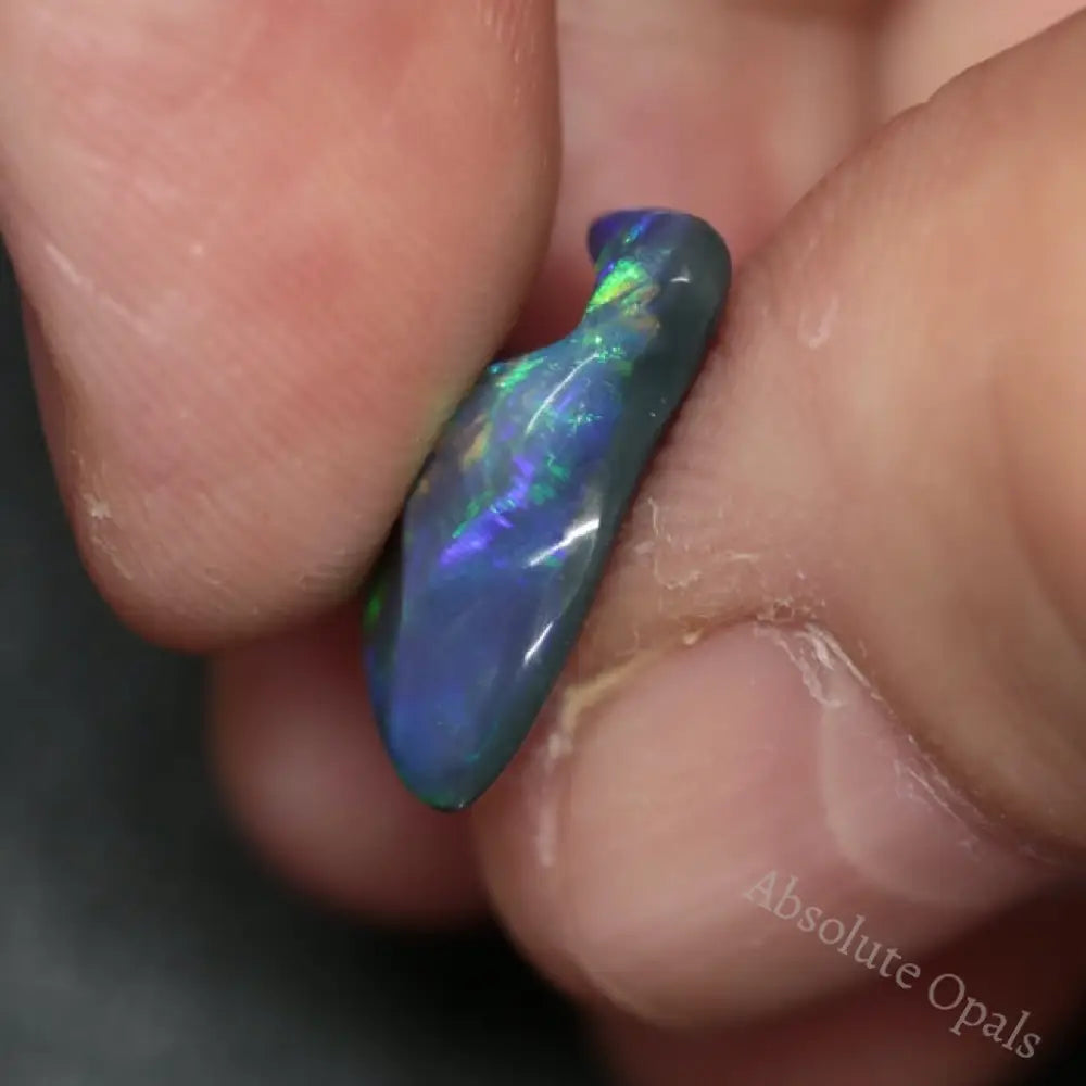 3.85 Cts Australian Black Solid Opal Carving Lightning Ridge Cmr