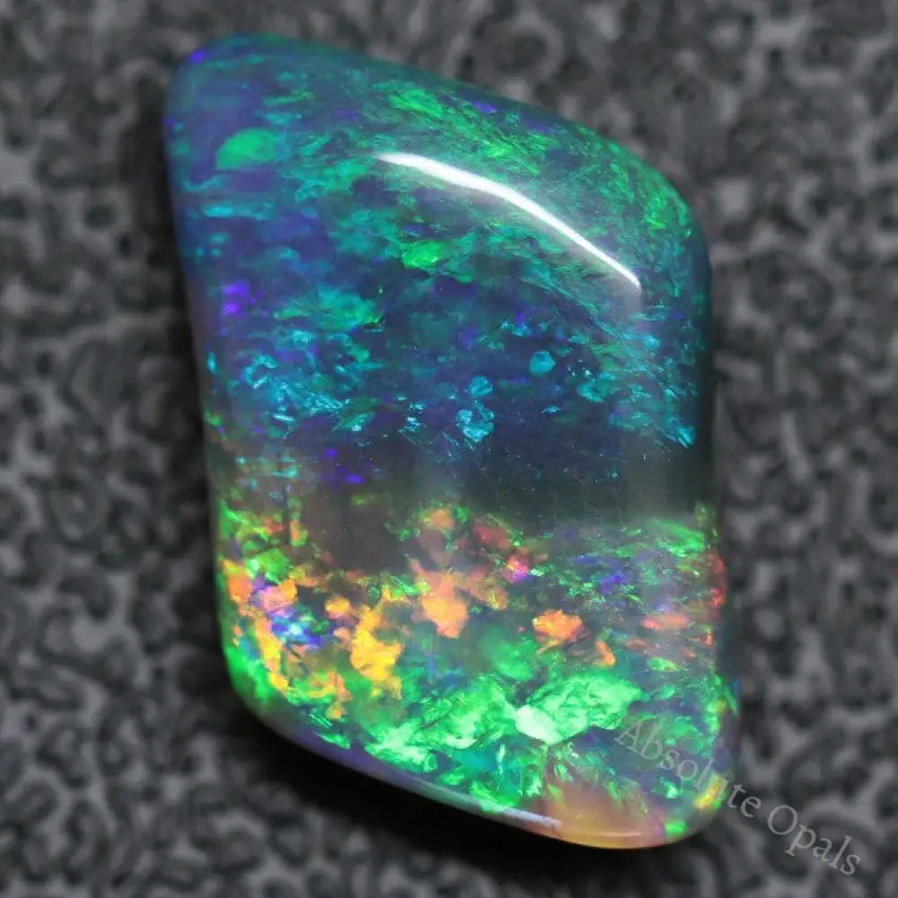 3.85 Cts Australian Solid Black Opal Lightning Ridge Semi