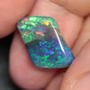 3.85 Cts Australian Solid Black Opal Lightning Ridge Semi