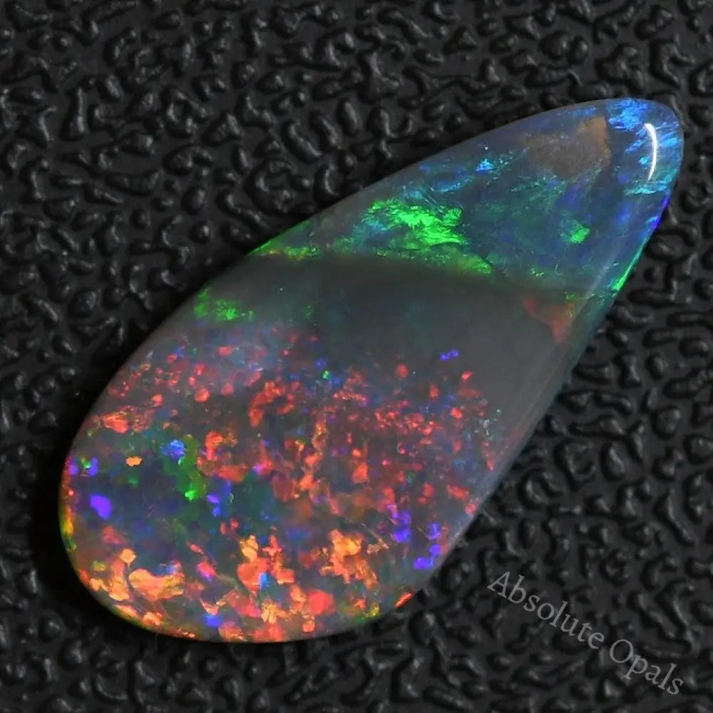 3.90 Cts Australian Opal Solid Gem Stone Lightning Ridge Black