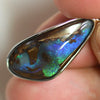 3.90 G Australian Boulder Opal With Silver Pendant: L 34.6 Mm Jewellery