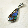 3.90 G Australian Boulder Opal With Silver Pendant: L 34.6 Mm Jewellery