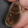 3.90 G Australian Doublet Opal With Silver Pendant: L 37.5 Mm Jewellery