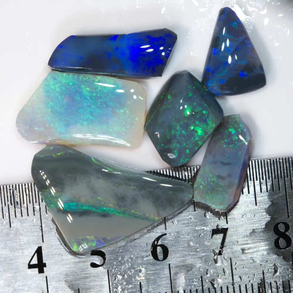 Rough Black Opal Parcel Rubs Lightning Ridge