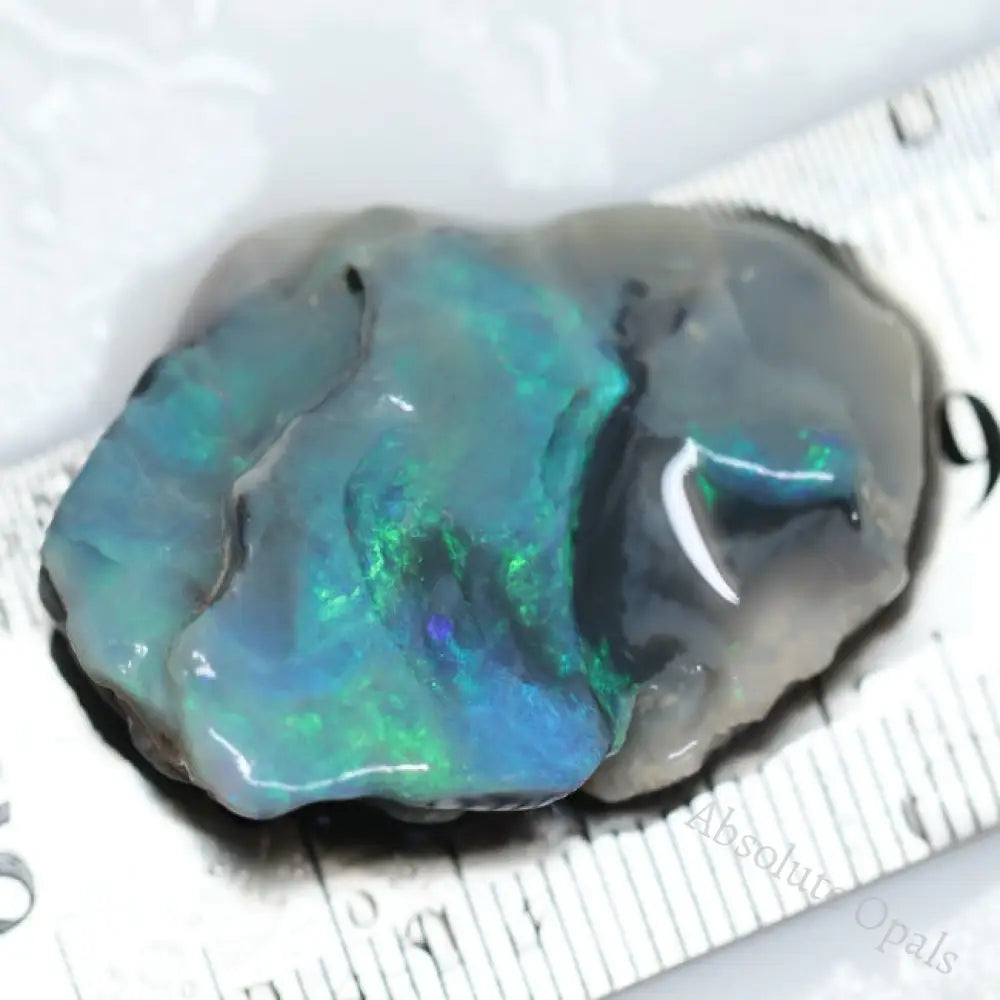 30.8 Cts Australian Rough Opal Single Lightning Ridge For Carving Cmr