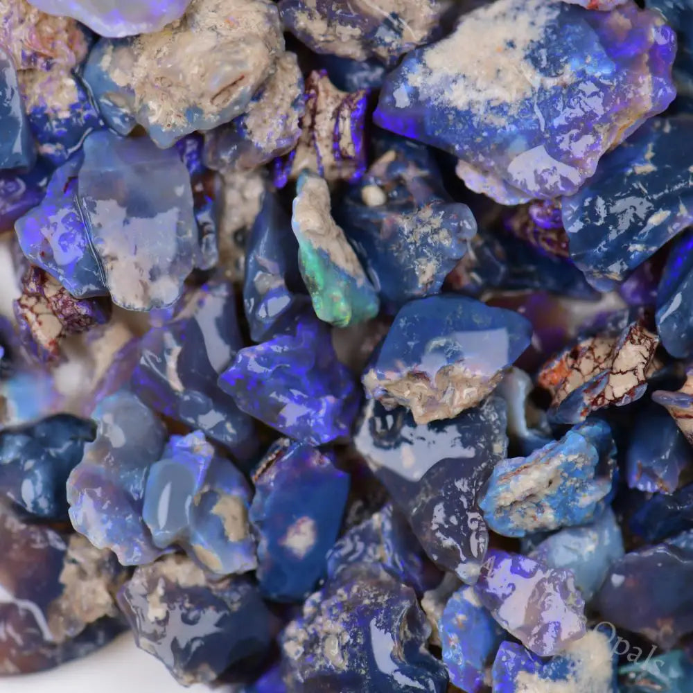 Australian Rough Black Opal Parcel Lightning Ridge - Potch and Colour