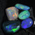 black rough opal parcel