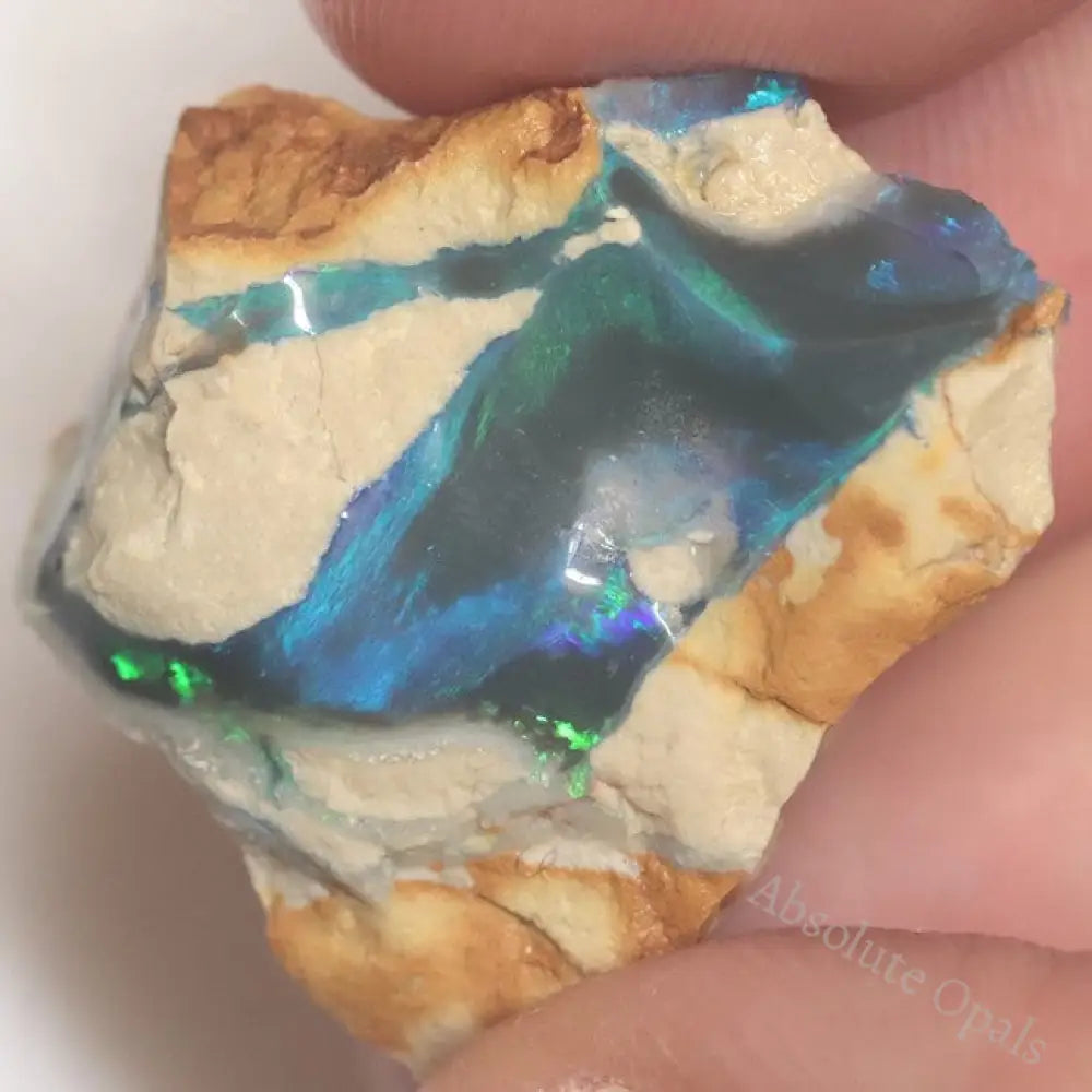 31.40 Cts Australian Lightning Ridge Black Opal Rough For Carving