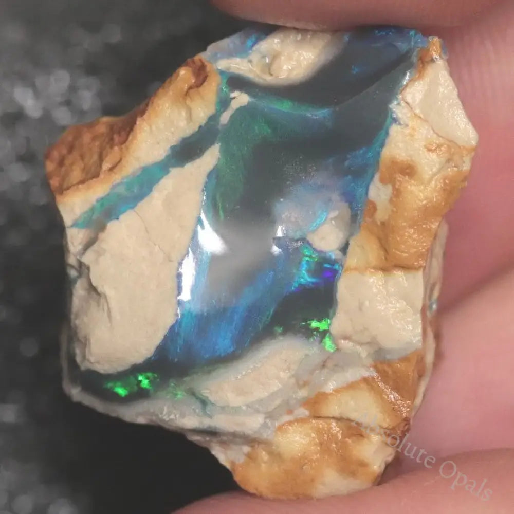 31.40 Cts Australian Lightning Ridge Black Opal Rough For Carving