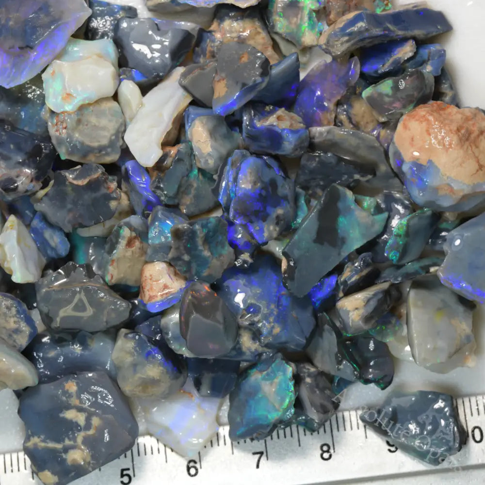 Rough Black Opal Parcel Lightning Ridge - Potch and Colour