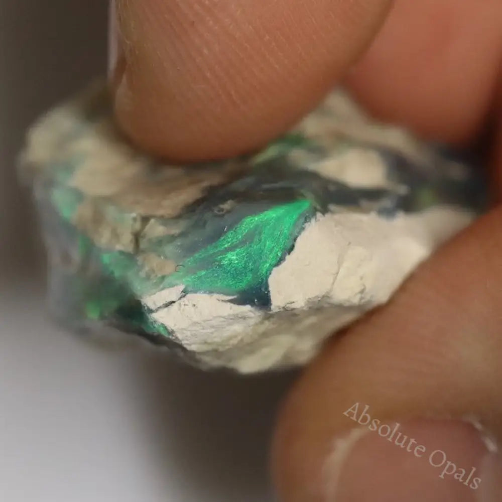 34.25 Cts Single Black Opal Rough For Carving 29.3X23.4X15.0Mm