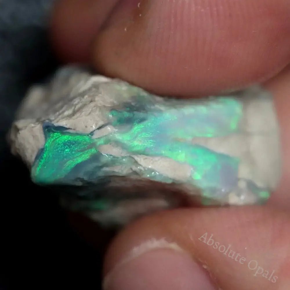 34.25 Cts Single Black Opal Rough For Carving 29.3X23.4X15.0Mm