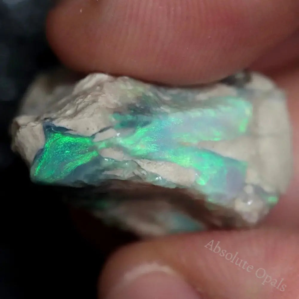 34.25 Cts Single Black Opal Rough For Carving 29.3X23.4X15.0Mm