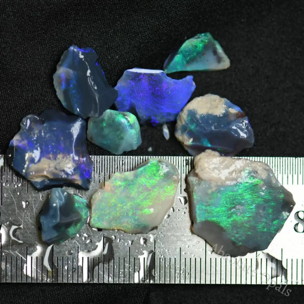 36.2 Cts Australian Black Rough Opal Parcel Lightning Ridge Cmr