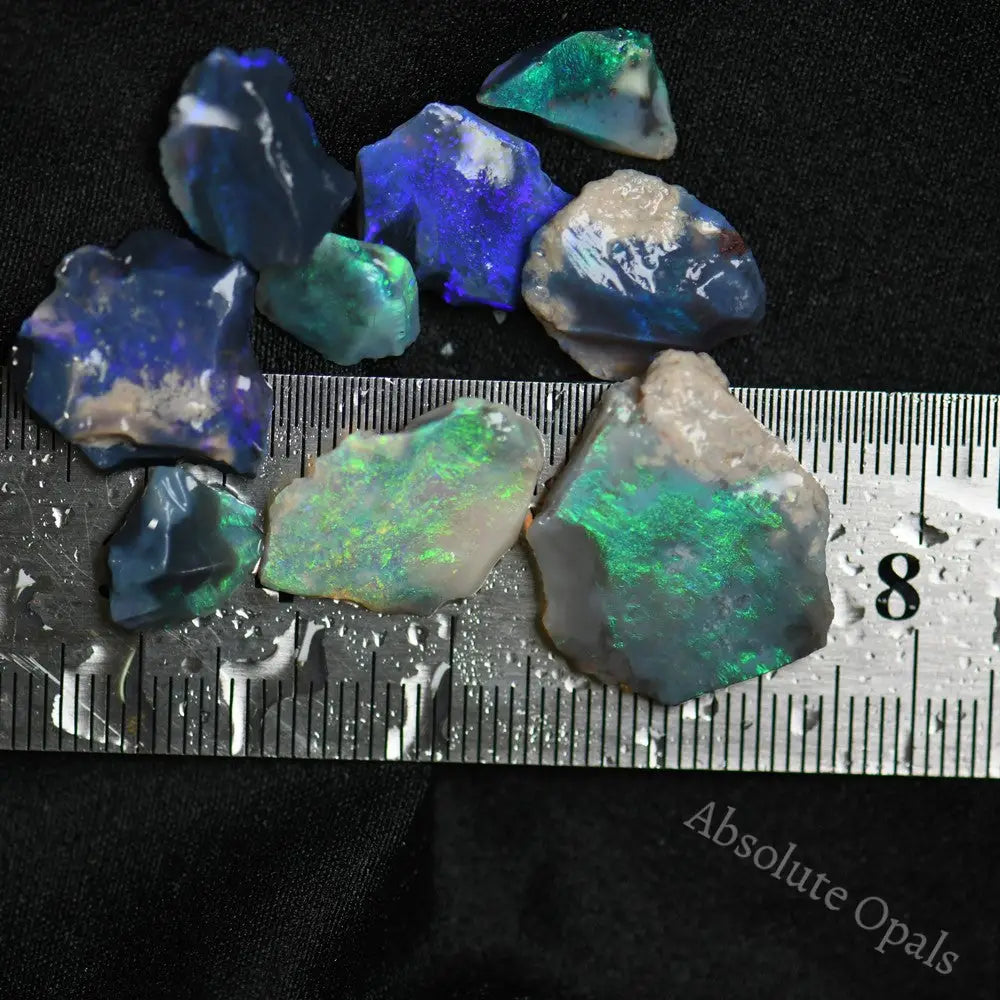 36.2 Cts Australian Black Rough Opal Parcel Lightning Ridge Cmr