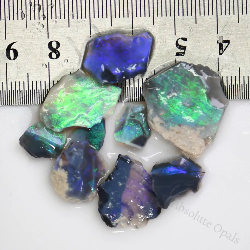 36.2 Cts Australian Black Rough Opal Parcel Lightning Ridge Cmr