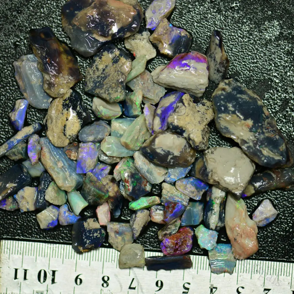 370 Cts Australian Rough Opal Parcel Lightning Ridge - Fossils Beginners