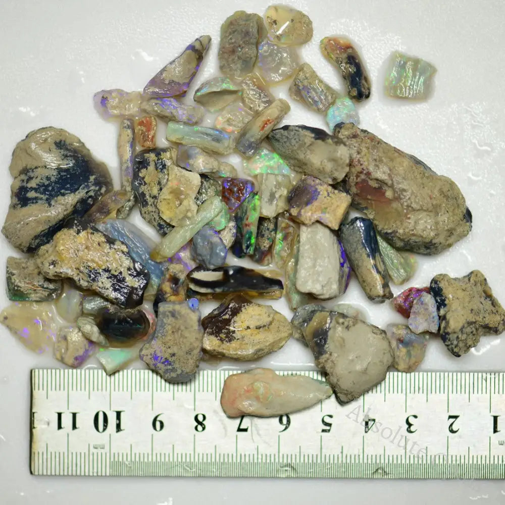 370 Cts Australian Rough Opal Parcel Lightning Ridge - Fossils Beginners