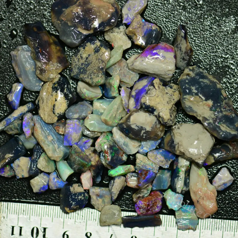 370 Cts Australian Rough Opal Parcel Lightning Ridge - Fossils Beginners