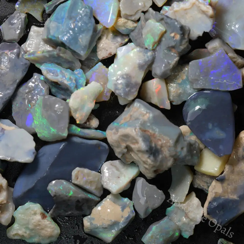 377 cts Rough Opal Parcel Lightning Ridge -Potch and Colour