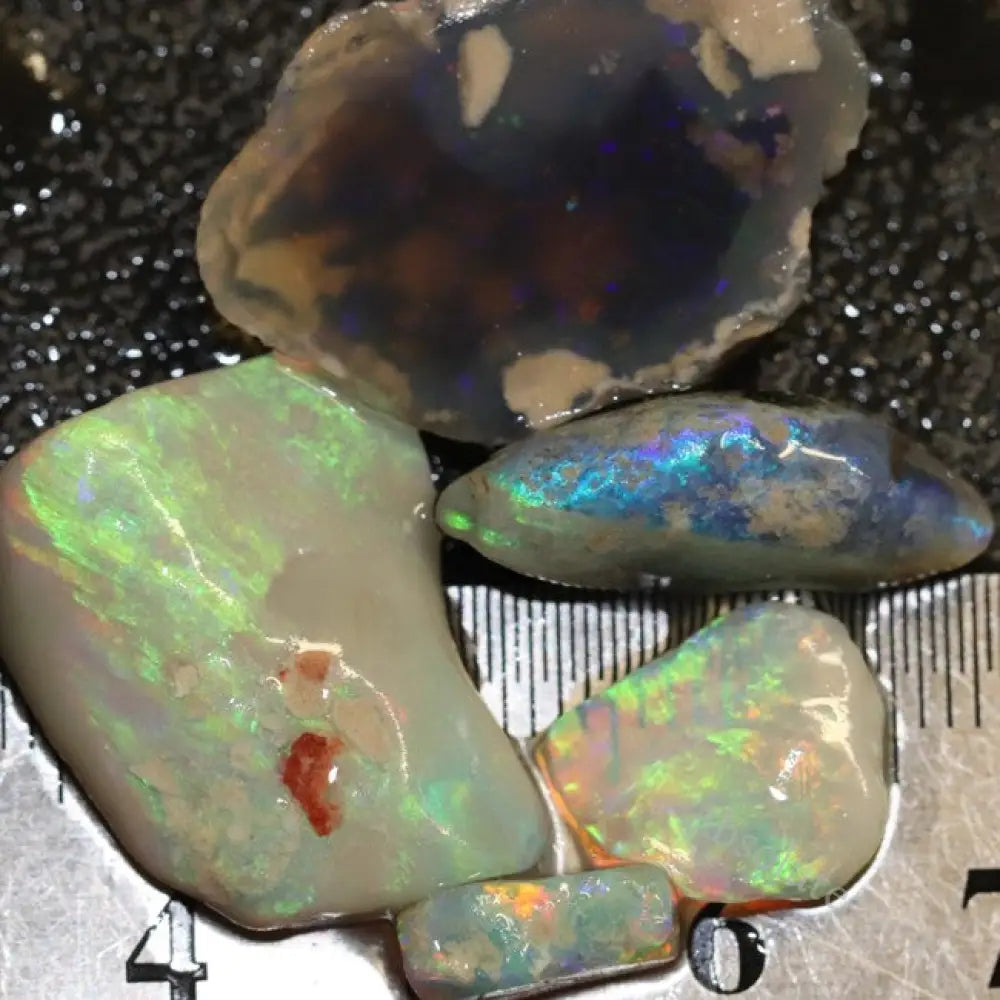 38.15 Cts Australian Solid Semi Black Opal Rough Lightning Ridge Parcel