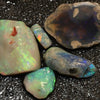 38.15 Cts Australian Solid Semi Black Opal Rough Lightning Ridge Parcel