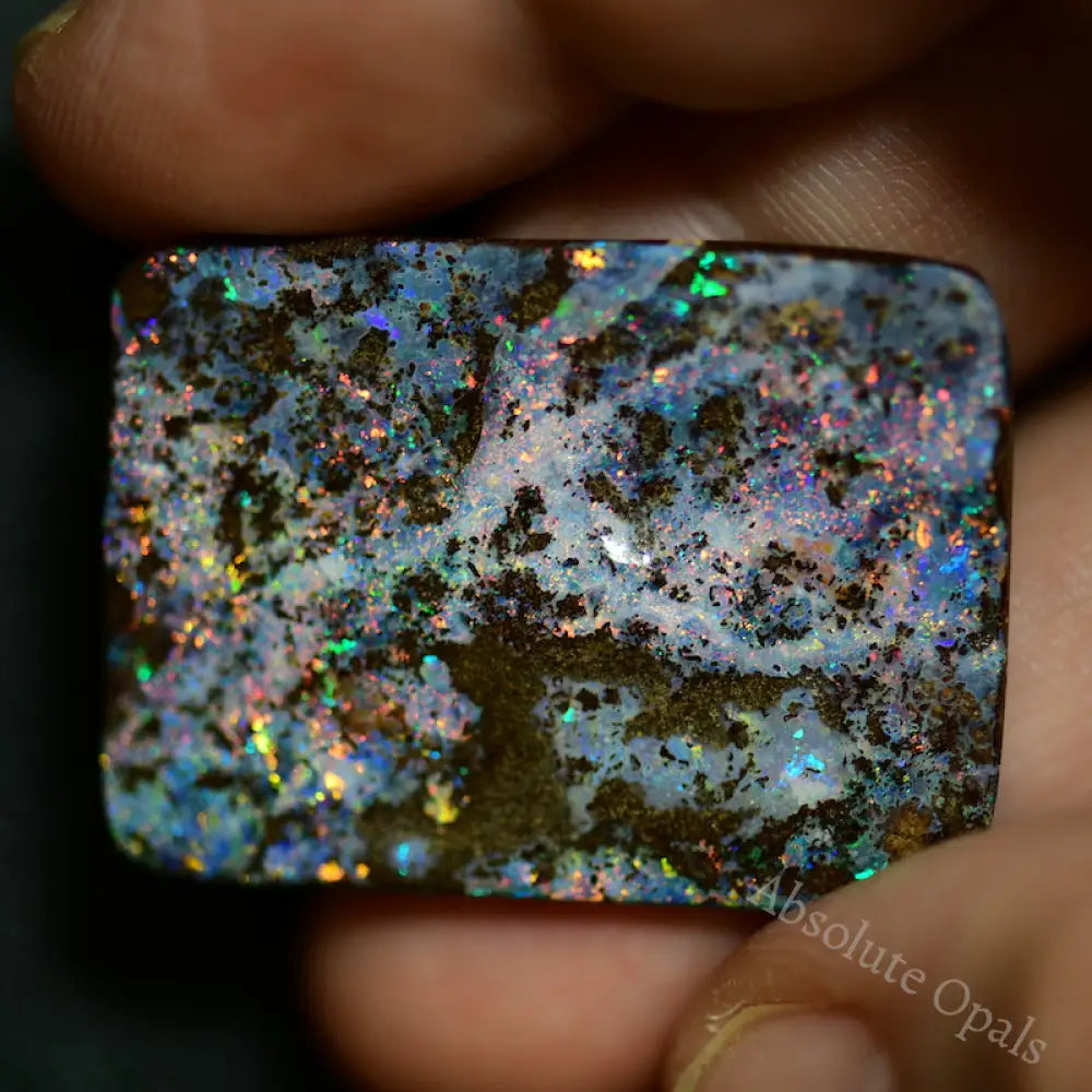 38.2 Cts Australian Boulder Opal Cut Stone