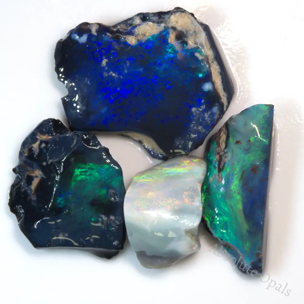  Rough Black Opal Parcel Rubs Lightning Ridge