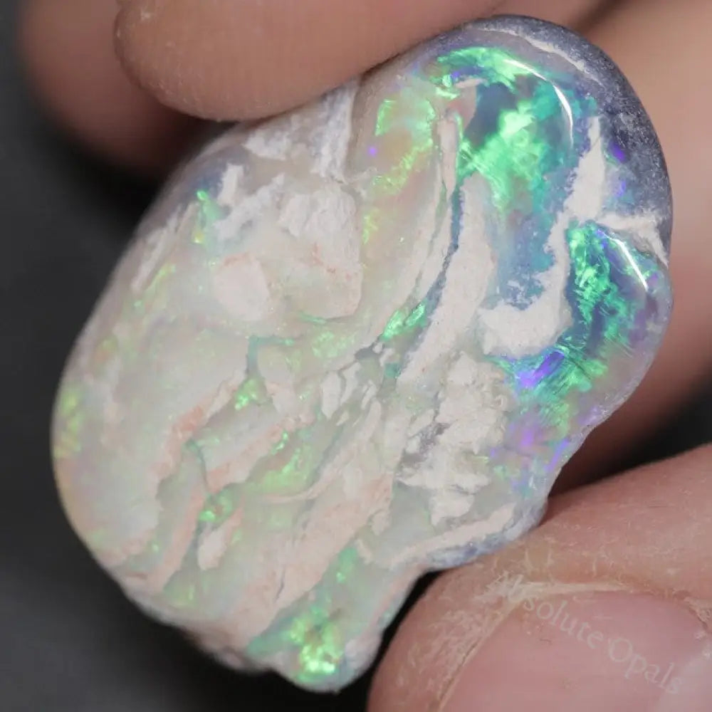 38.75 Cts Australian Semi Black Opal Rough Lightning Ridge Polished Specimen