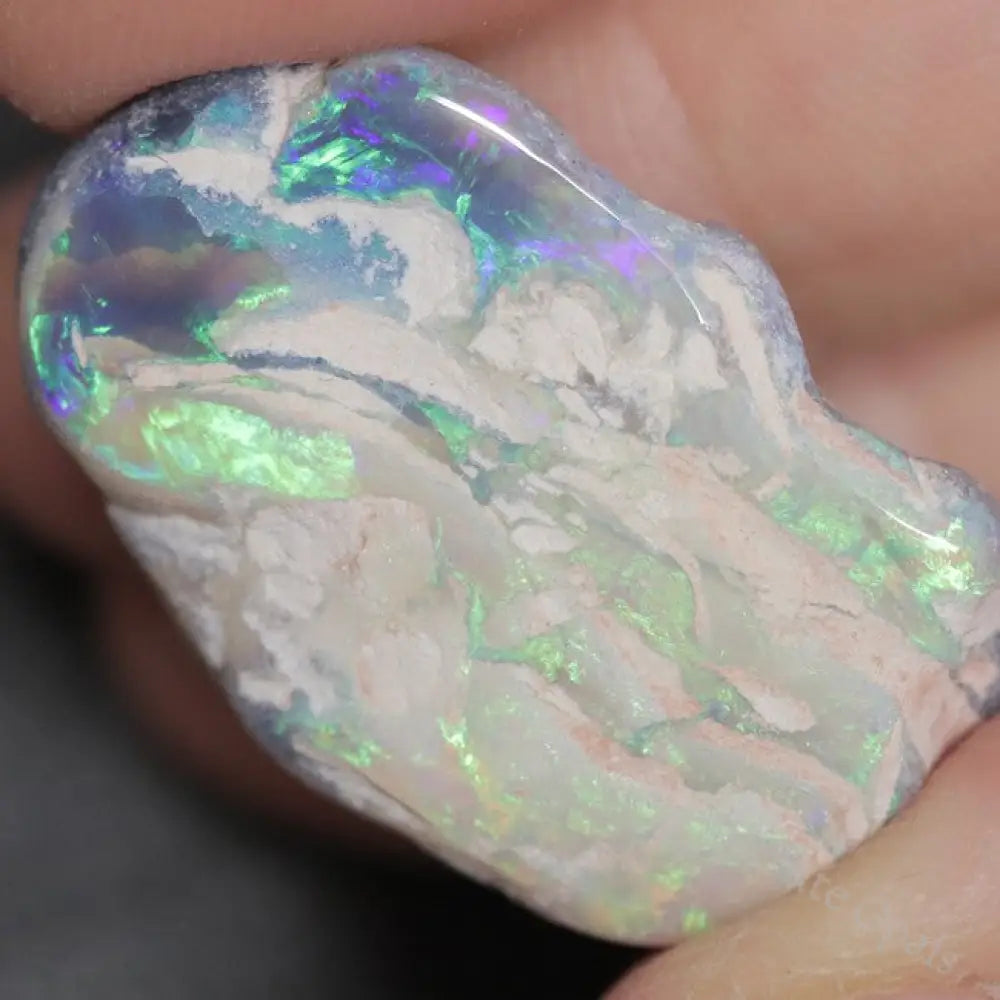 38.75 Cts Australian Semi Black Opal Rough Lightning Ridge Polished Specimen