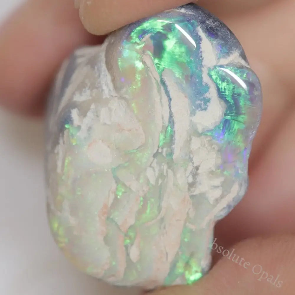 38.75 Cts Australian Semi Black Opal Rough Lightning Ridge Polished Specimen