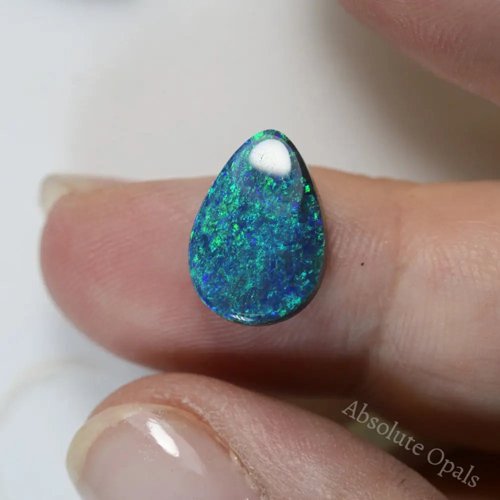 4.00 cts Australian Black Opal Solid Lightning Ridge CMR