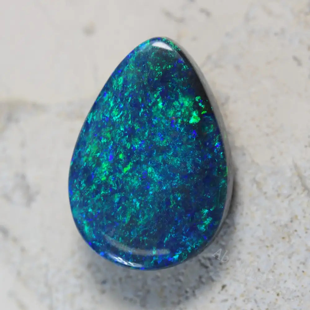 4.00 cts Australian Black Opal Solid Lightning Ridge CMR