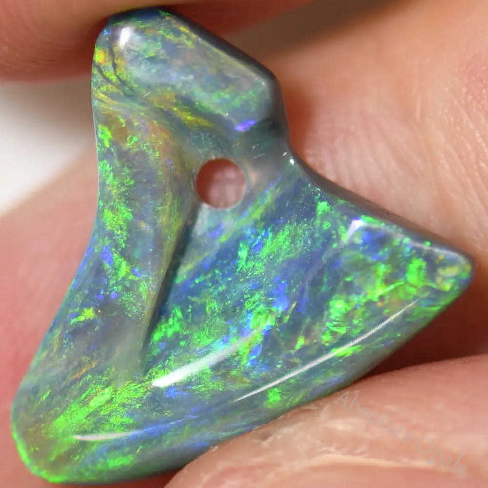 4.04 Cts Australian Solid Opal Carving Lightning Ridge Cmr Black