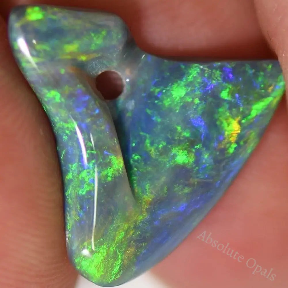 4.04 Cts Australian Solid Opal Carving Lightning Ridge Cmr Black