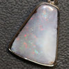 4.08 G Australian Boulder Opal With Silver Pendant: L 30.6 Mm Jewellery
