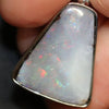 4.08 G Australian Boulder Opal With Silver Pendant: L 30.6 Mm Jewellery