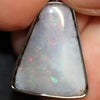 4.08 G Australian Boulder Opal With Silver Pendant: L 30.6 Mm Jewellery