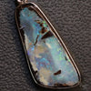 4.09 G Australian Boulder Opal With Silver Pendant: L 34.4 Mm Jewellery