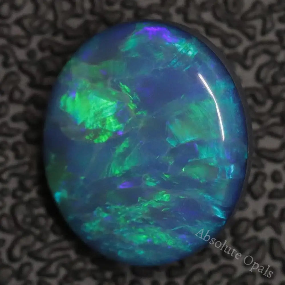 4.10 Cts Australian Opal Doublet Stone Cabochon Lightning Ridge