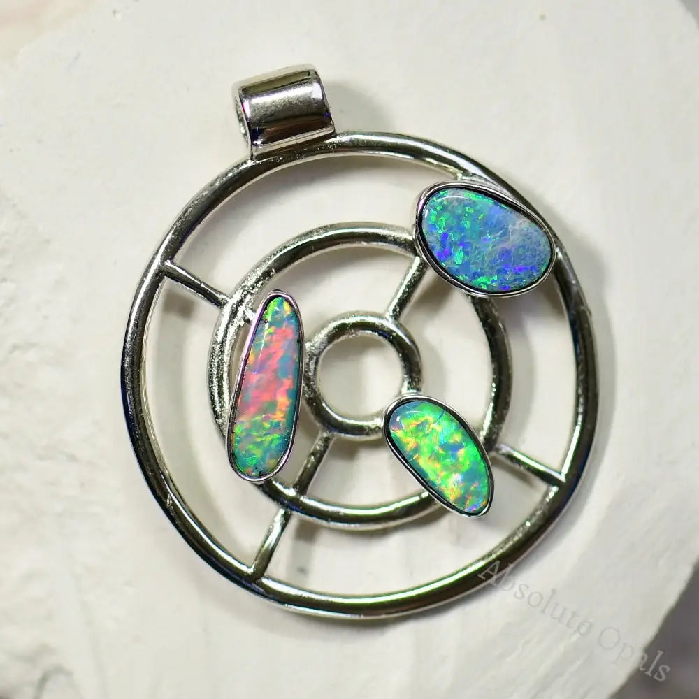 Australian Doublet Opal with Silver Pendant