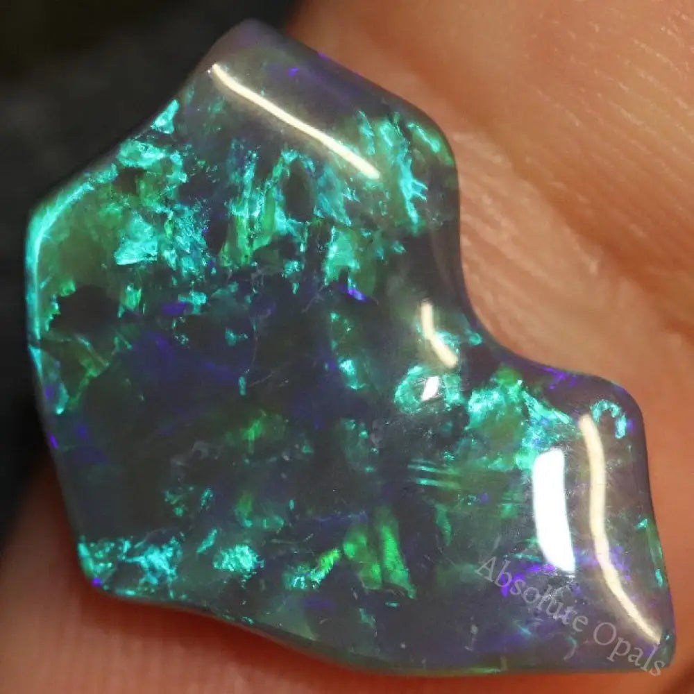 4.17 Cts Black Opal Lightning Ridge Australian Solid Carving Loose Stone