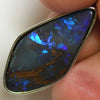 4.35 G Australian Boulder Opal With Silver Pendant: L 37.3 Mm Jewellery