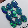 4.36 Cts Australian Opal Doublet Stone Cabochon 9Pcs