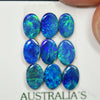 4.44 Cts Australian Opal Doublet Stone Cabochon 9Pcs 6X4