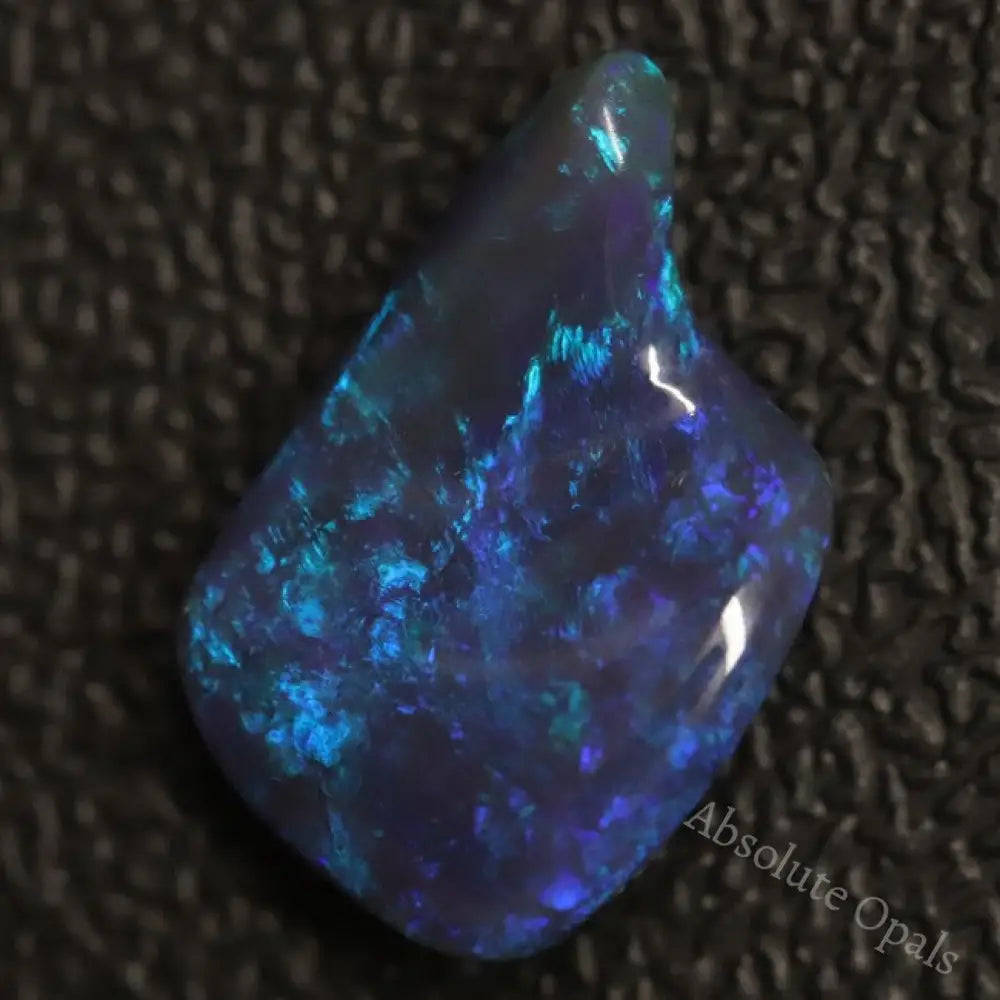 4.45 Cts Australian Black Opal Lightning Ridge Solid Carving Loose Stone