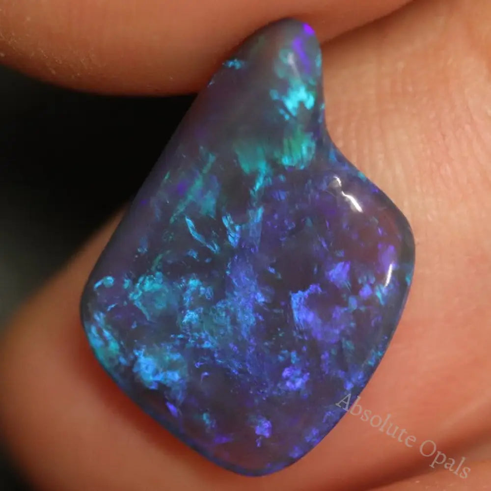 4.45 Cts Australian Black Opal Lightning Ridge Solid Carving Loose Stone