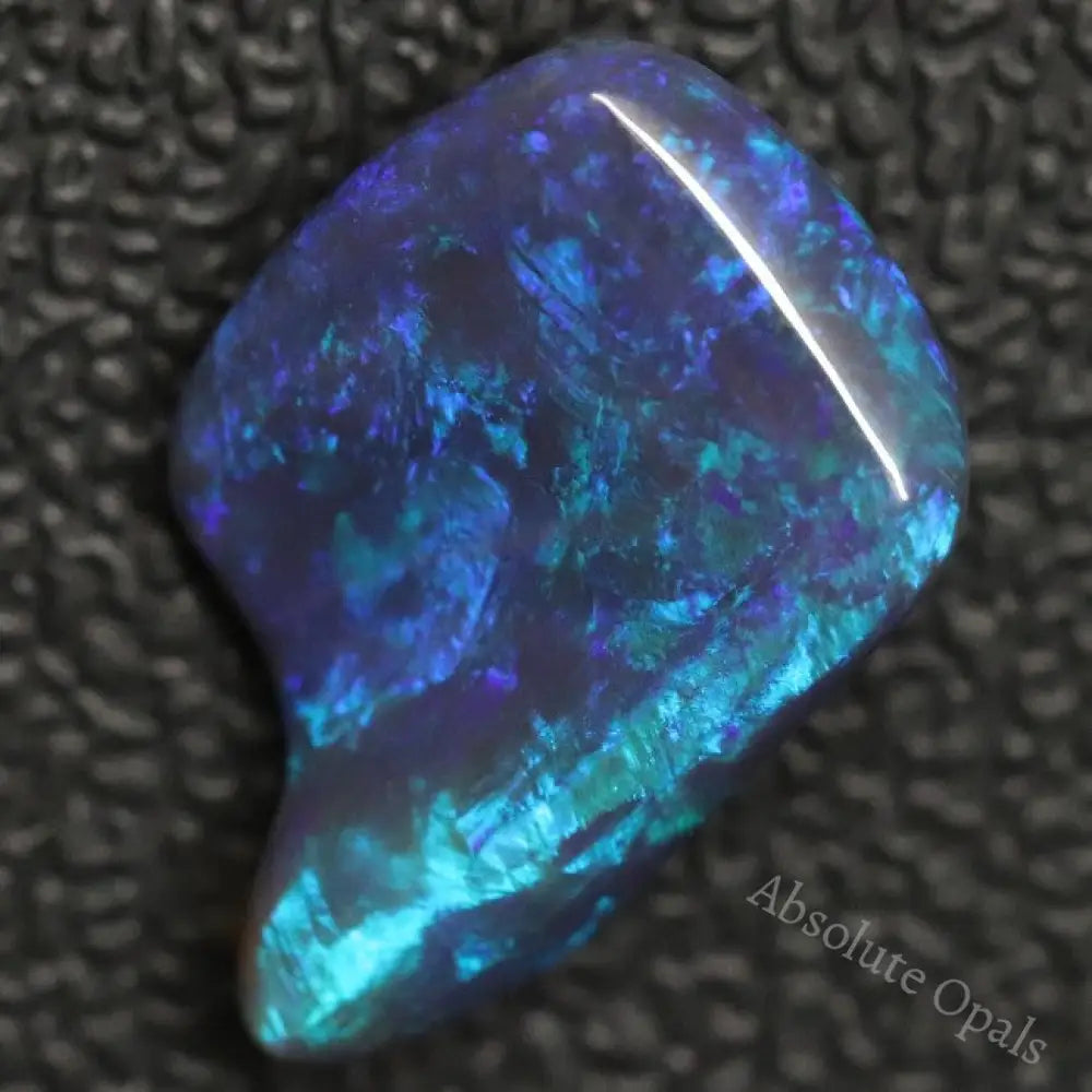 4.45 Cts Australian Black Opal Lightning Ridge Solid Carving Loose Stone