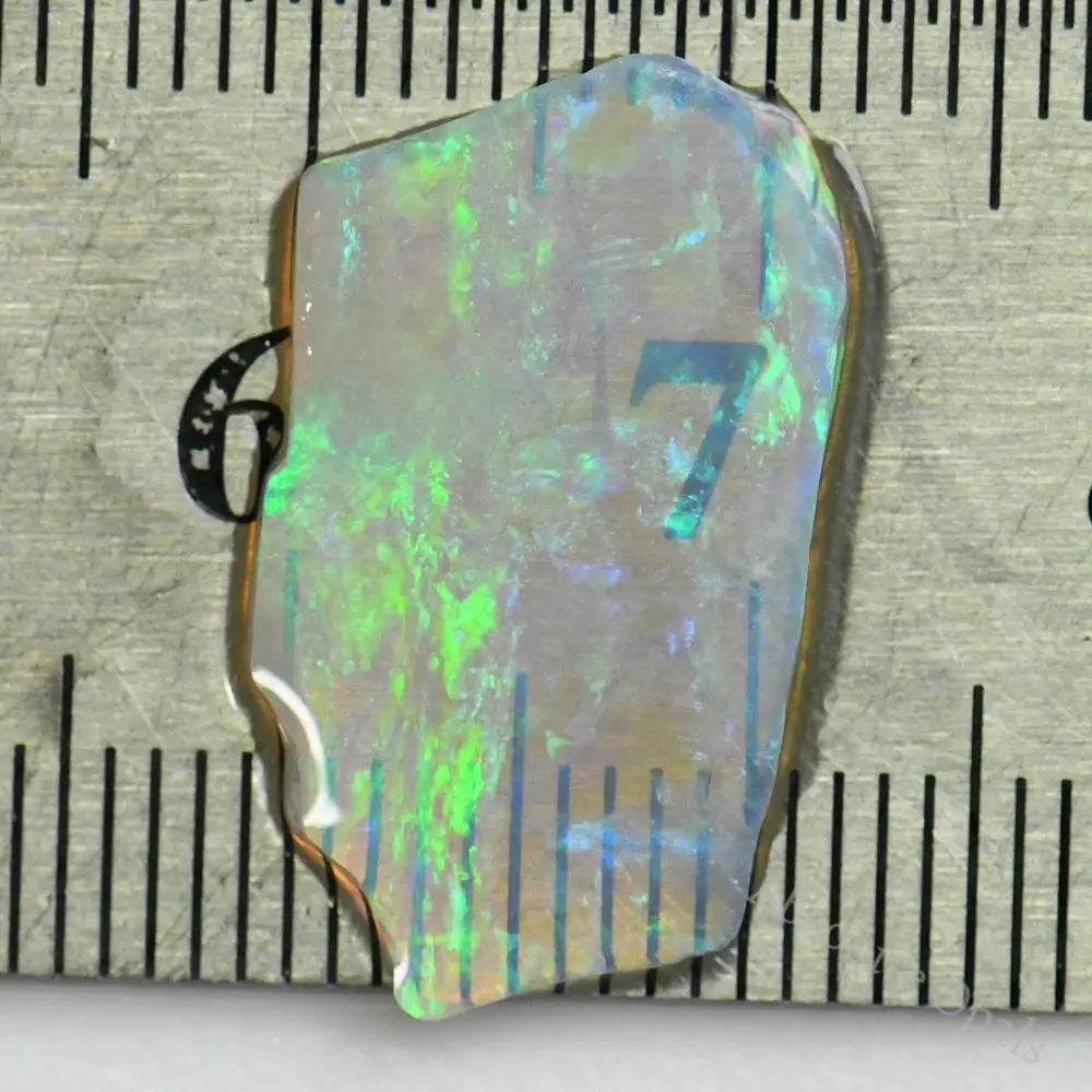 4.5 Cts Australian Rough Opal Lightning Ridge Thin For Doublet Or Inlay