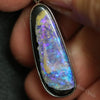 4.55 G Australian Boulder Opal With Silver Pendant: L 37.6 Mm Jewellery